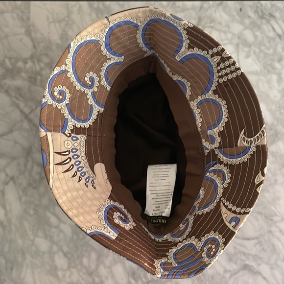 Emilio Pucci Brown and Blue Printed Bucket Hat - Picture 5 of 9